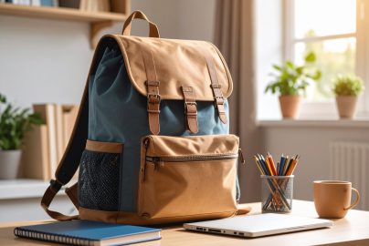 Rucksack, Laptop und Stifte. Alles muss sortiert und gepackt werden.